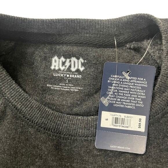 Lucky Brand AC/DC Highway To Hell Pullover Sweatshirt Sweater Size‎ Small New - Picture 7 of 13